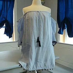 Lush cold shoulder boho dress